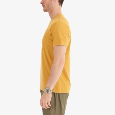  Columbia Basic Big Logo Erkek Sarı Outdoor T-Shirt
