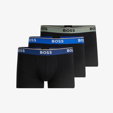  Boss 3'lü Trunk Power Erkek Siyah Boxer