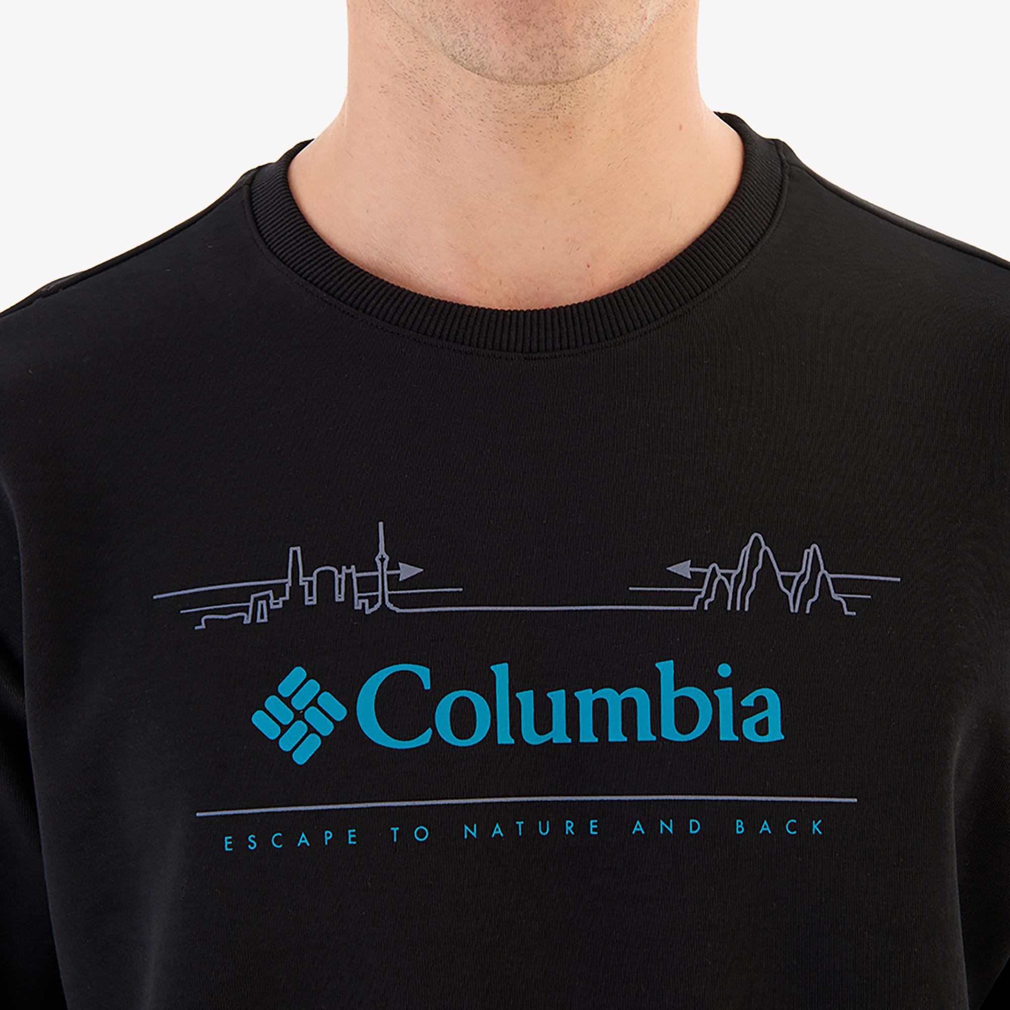 Columbia Nature And Back Crew Erkek Siyah Sweatshirt