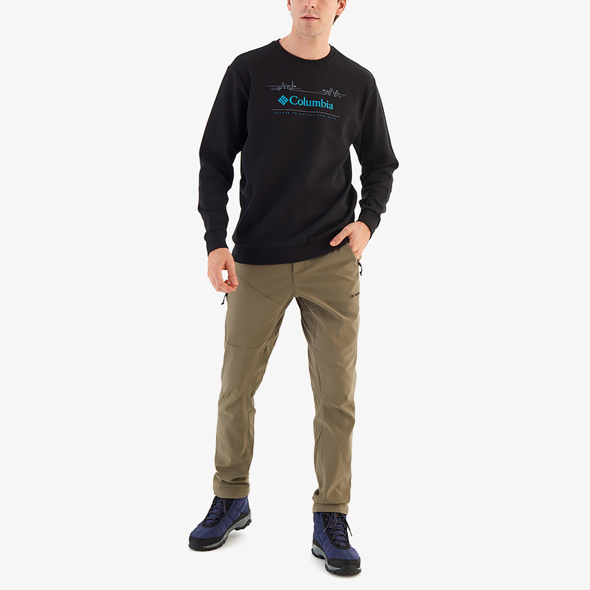 Columbia Nature And Back Crew Erkek Siyah Sweatshirt