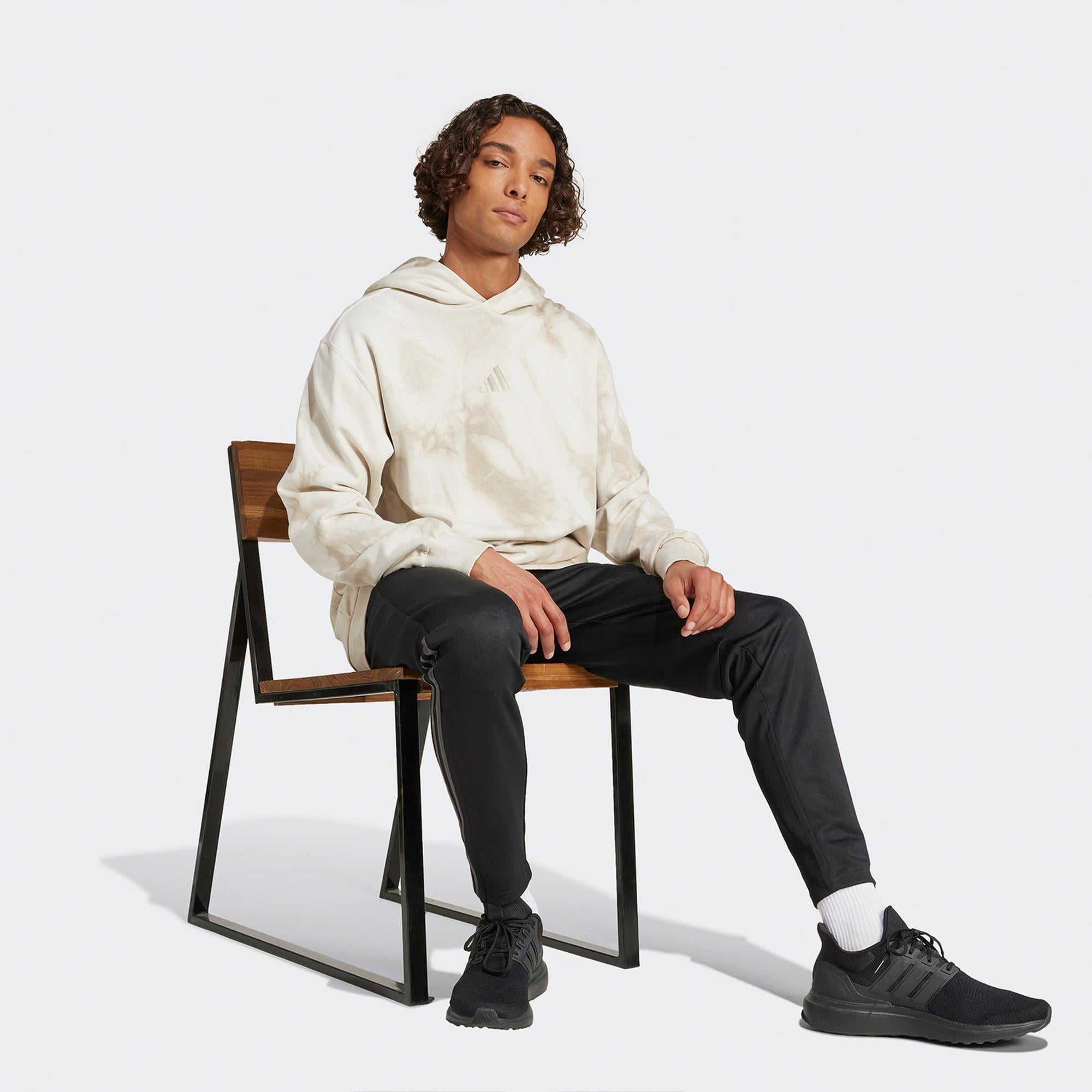 adidas All Szn Fleece Wash Erkek Bej Hoodie