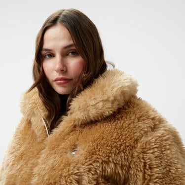  Tommy Hilfiger Jeans Faux Shearling Kadın Bej Ceket