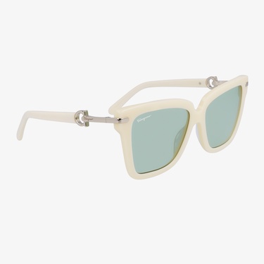  Salvatore Ferragamo Kadın Bej Gözlük