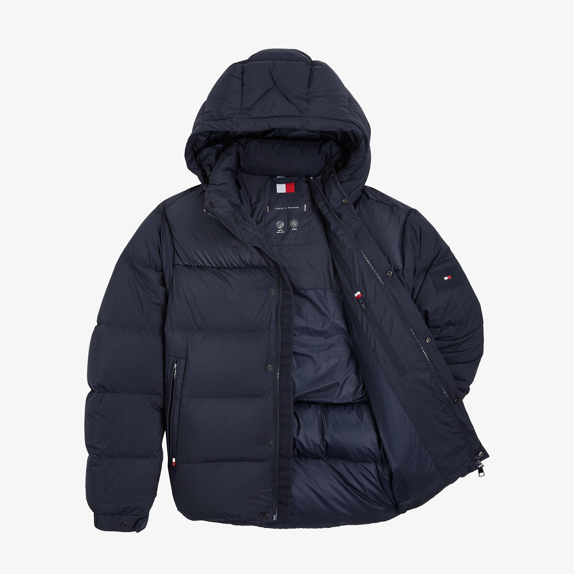 Tommy Hilfiger Erkek Lacivert Puffer Mont