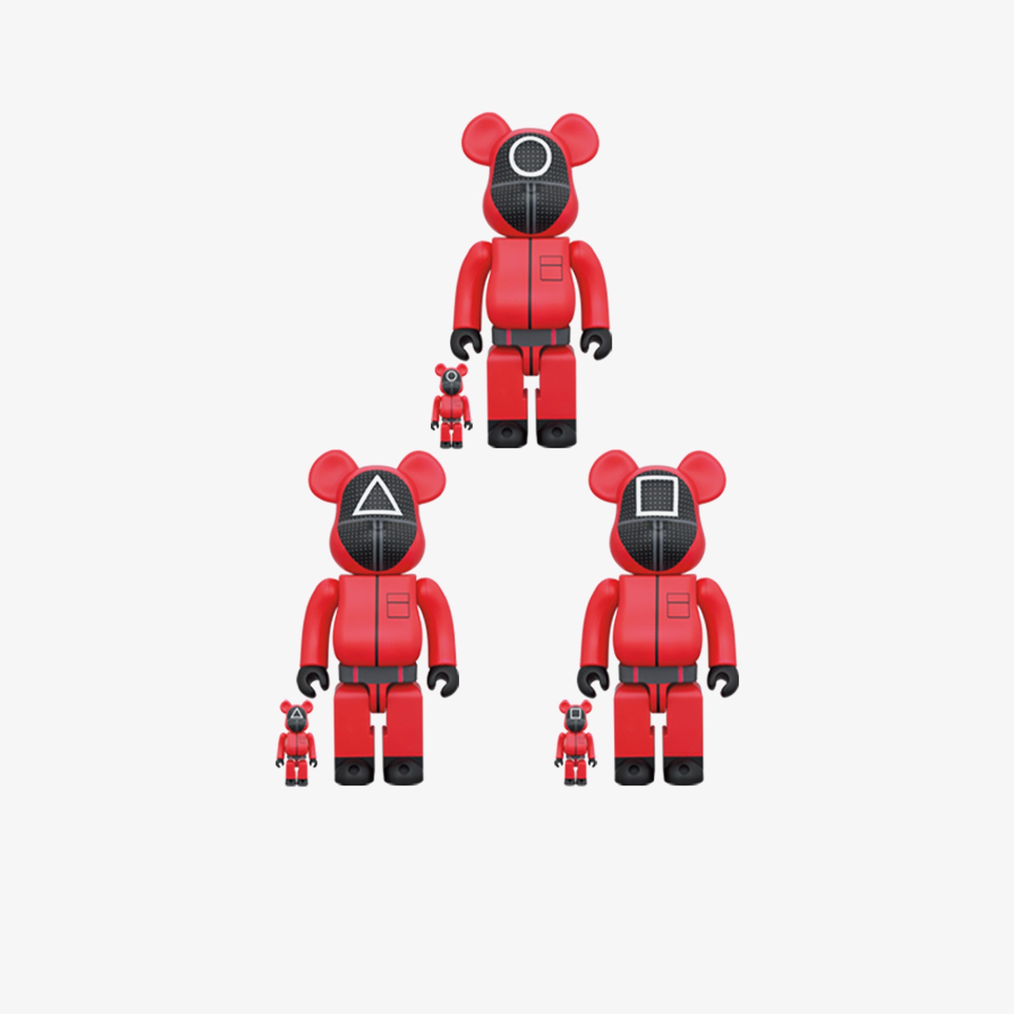 Bearbrick Squid Game Guard Renkli Figür