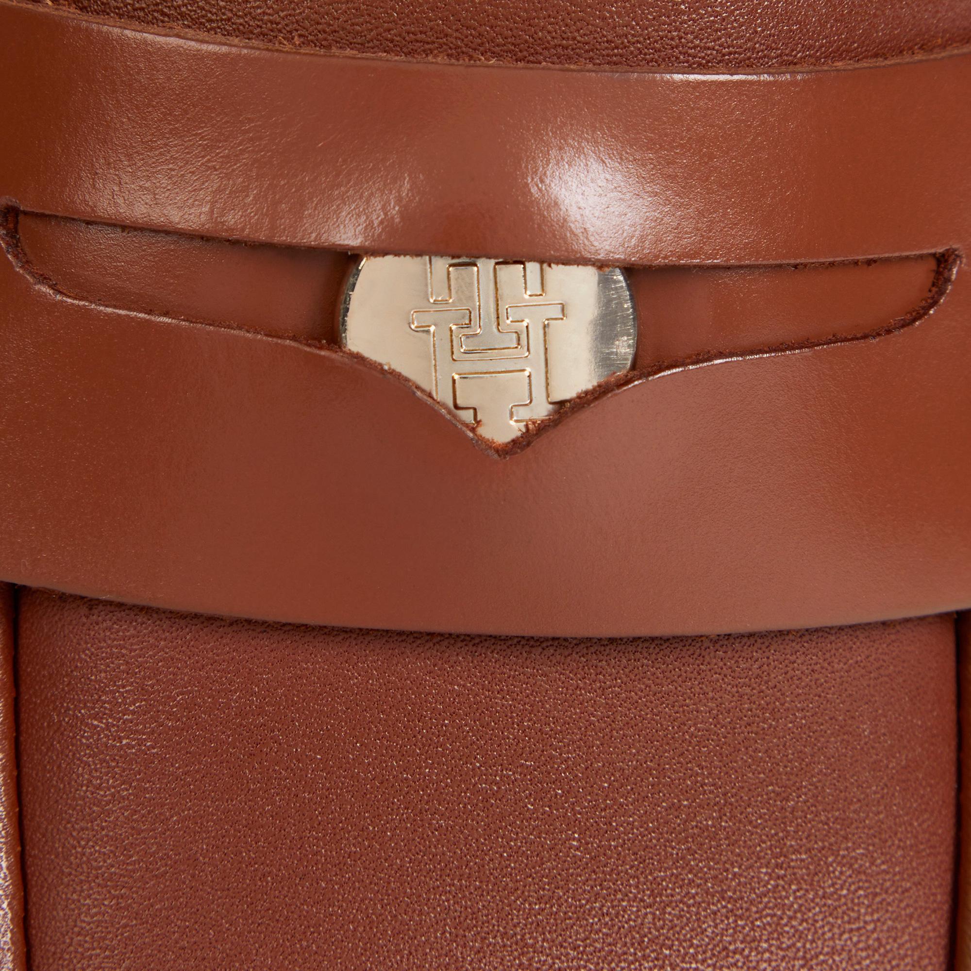 Tommy Hilfiger Half Cleat Utility Leather Penny Kadın Kahverengi Loafer