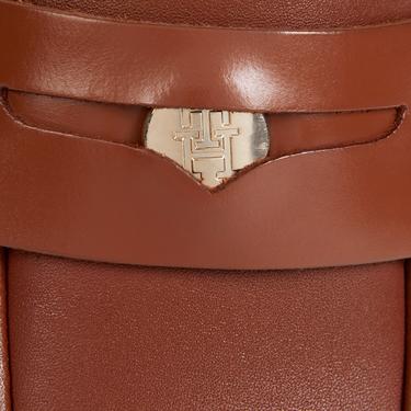  Tommy Hilfiger Half Cleat Utility Leather Penny Kadın Kahverengi Loafer