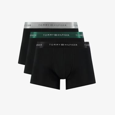  Tommy Hilfiger 3'lü Erkek Siyah Boxer
