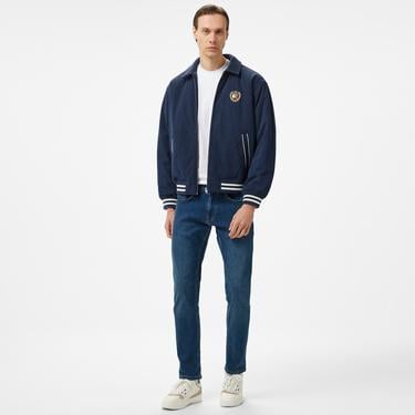  Tommy Jeans Crest Cord Letterman Erkek Mavi Ceket