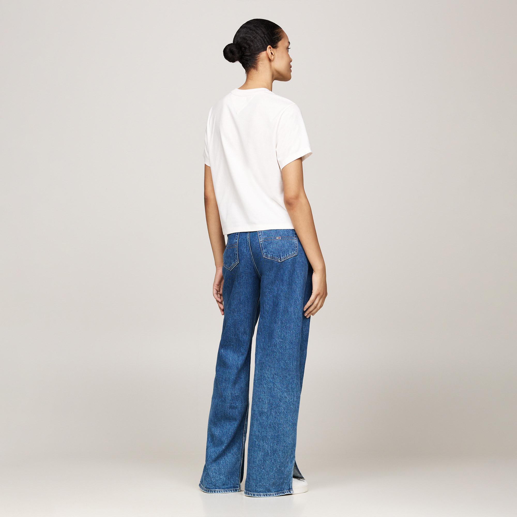 Tommy Jeans Kadın Beyaz T-Shirt