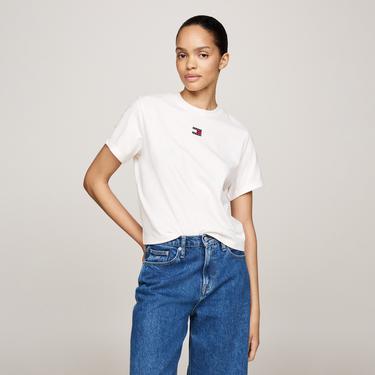  Tommy Jeans Kadın Beyaz T-Shirt
