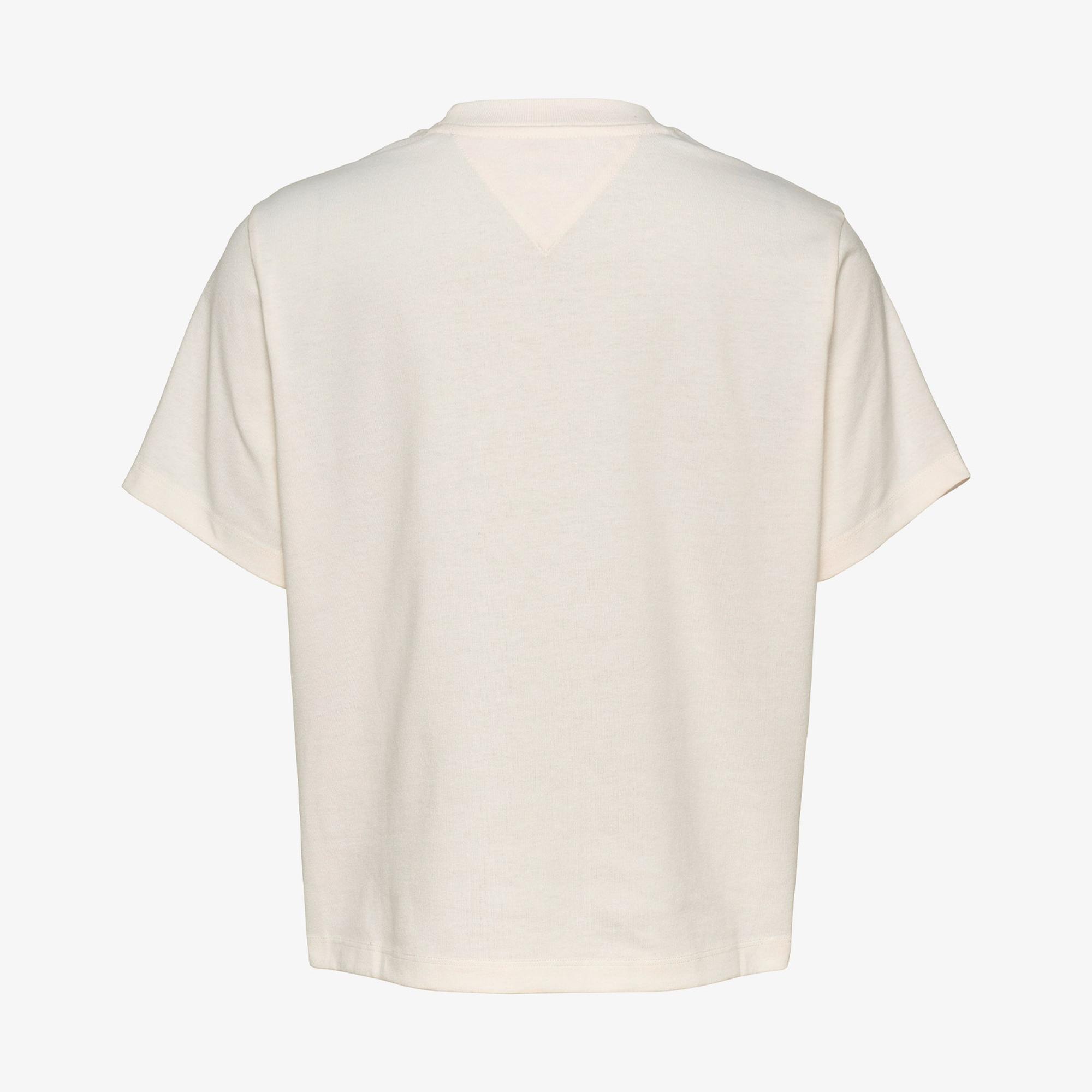 Tommy Jeans Kadın Beyaz T-Shirt