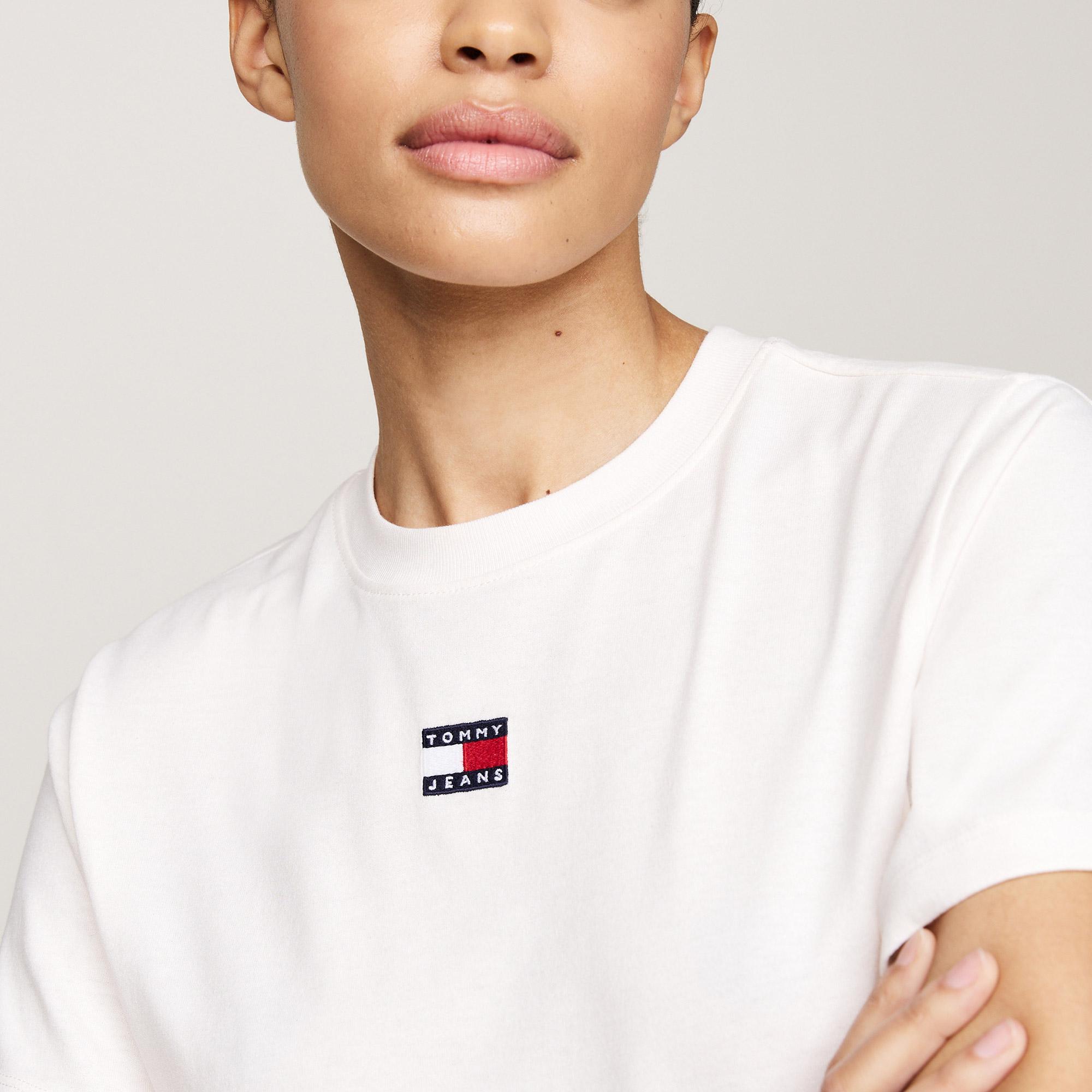 Tommy Jeans Kadın Beyaz T-Shirt