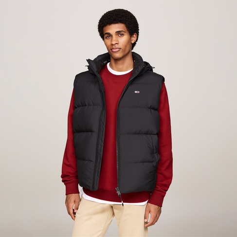  Tommy Jeans Erkek Siyah Puffer Yelek