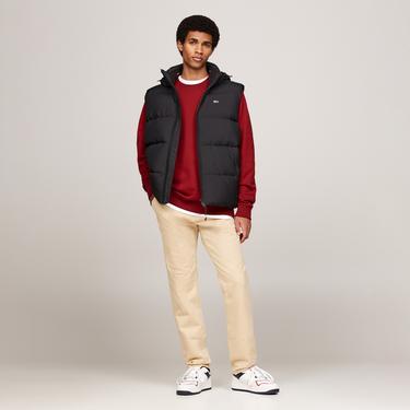  Tommy Jeans Erkek Siyah Puffer Yelek