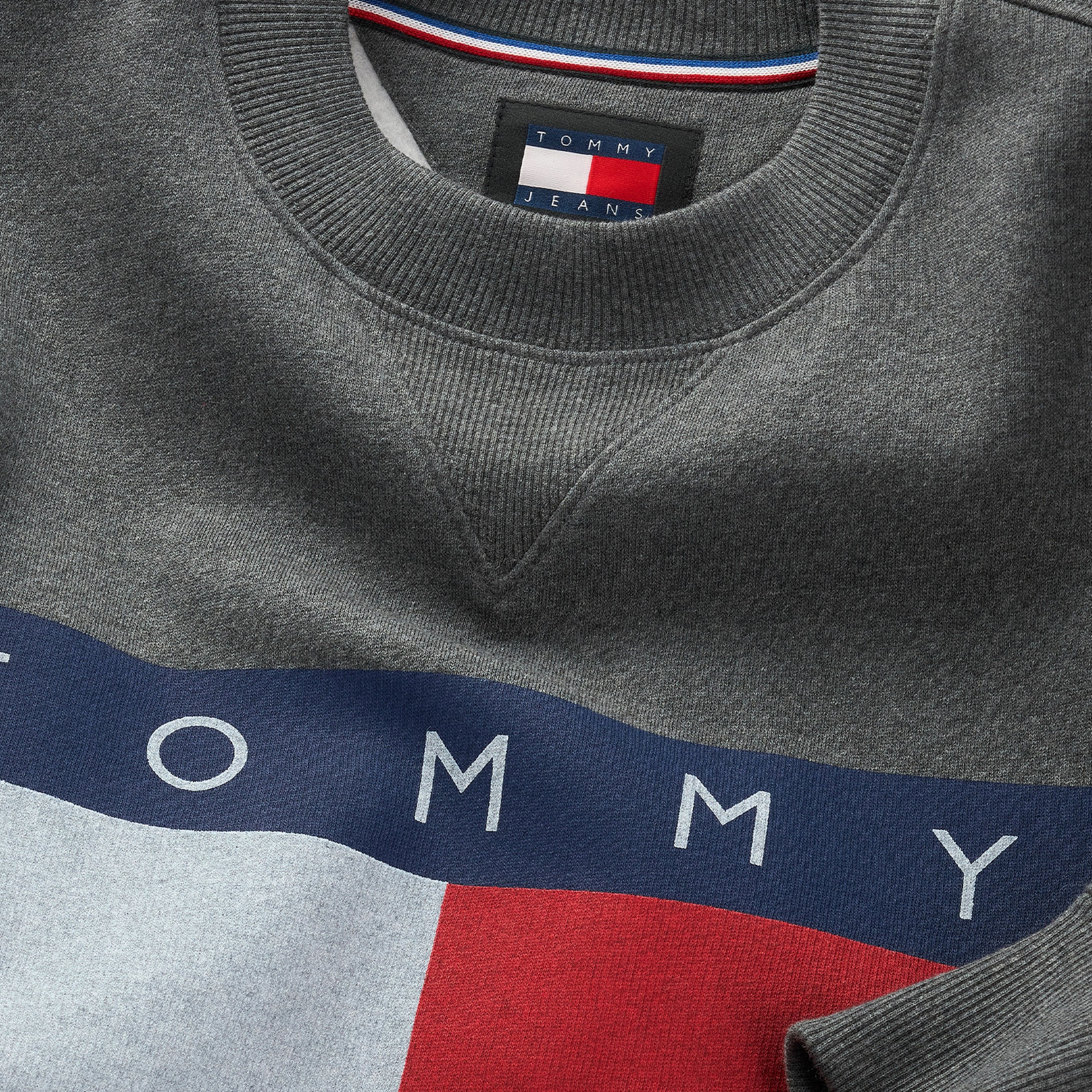 Tommy Jeans Erkek Gri Sweatshirt