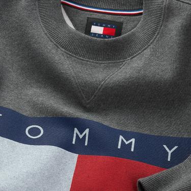  Tommy Jeans Erkek Gri Sweatshirt