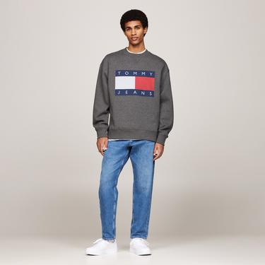  Tommy Jeans Erkek Gri Sweatshirt