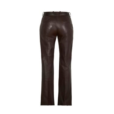  Setron Kahve Kadın Deri Pantolon