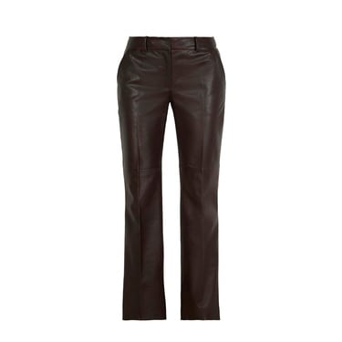  Setron Kahve Kadın Deri Pantolon