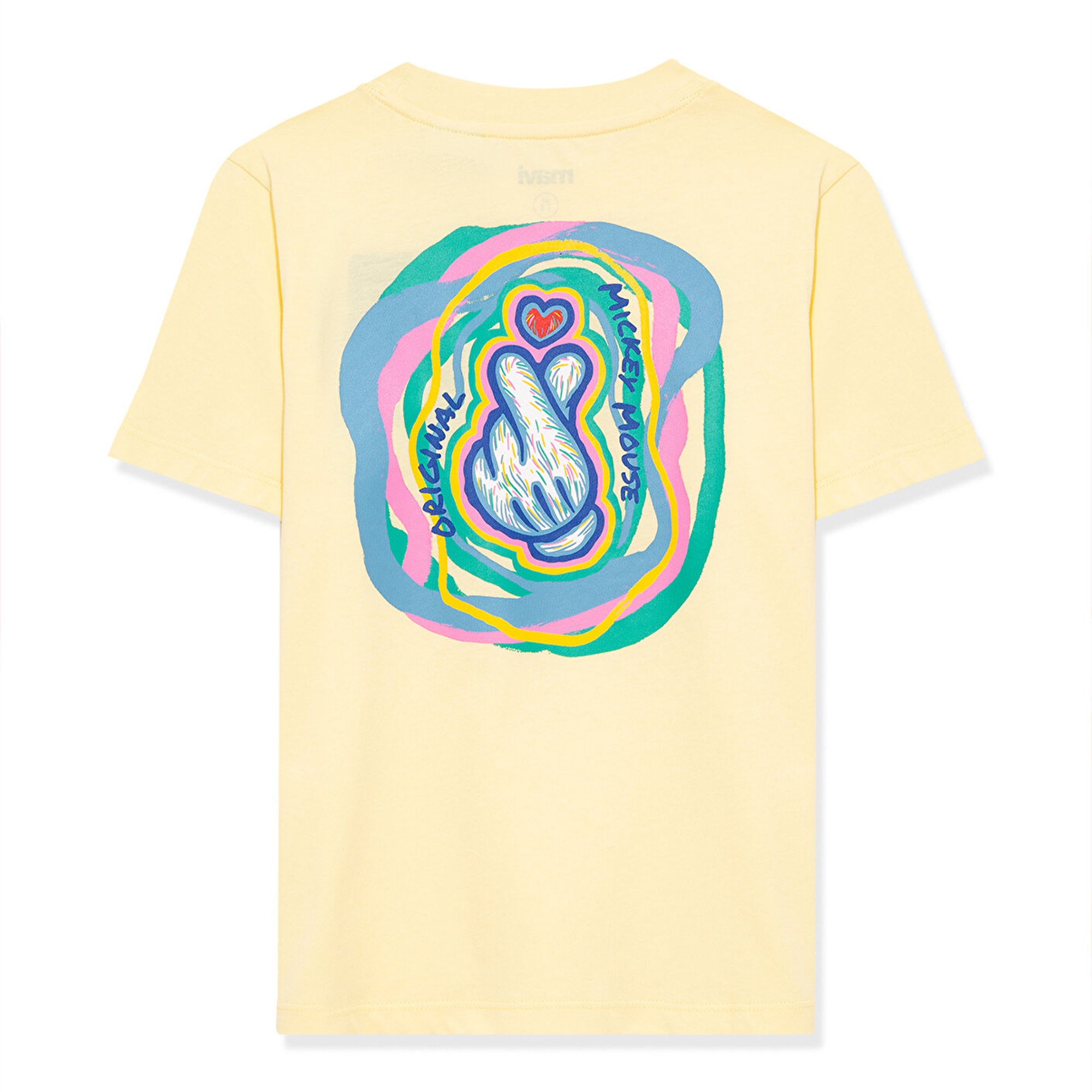 Mavi Mickey Mouse Baskılı Sarı Tişört Regular Fit / Normal Kesim 7610204-71305