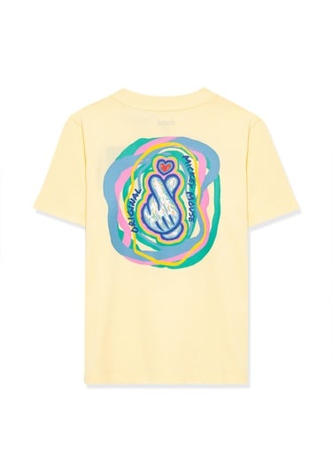  Mavi Mickey Mouse Baskılı Sarı Tişört Regular Fit / Normal Kesim 7610204-71305