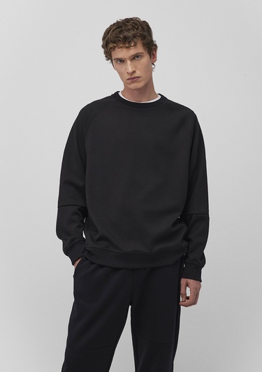  Mavi Bisiklet Yaka Siyah Basic Sweatshirt 0S10295-900