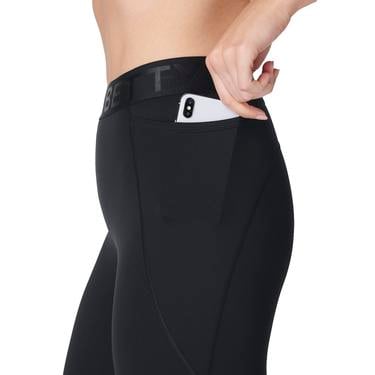  Sweaty Betty Power 7/8 Elastic Waist Gym Le Kadın Siyah Fitness Tayt