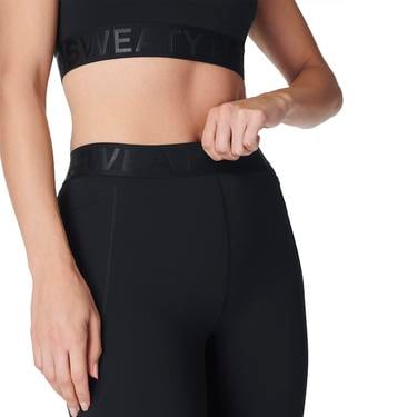  Sweaty Betty Power 7/8 Elastic Waist Gym Le Kadın Siyah Fitness Tayt