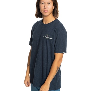  Quiksilver Arched Type Erkek Mavi Tişört