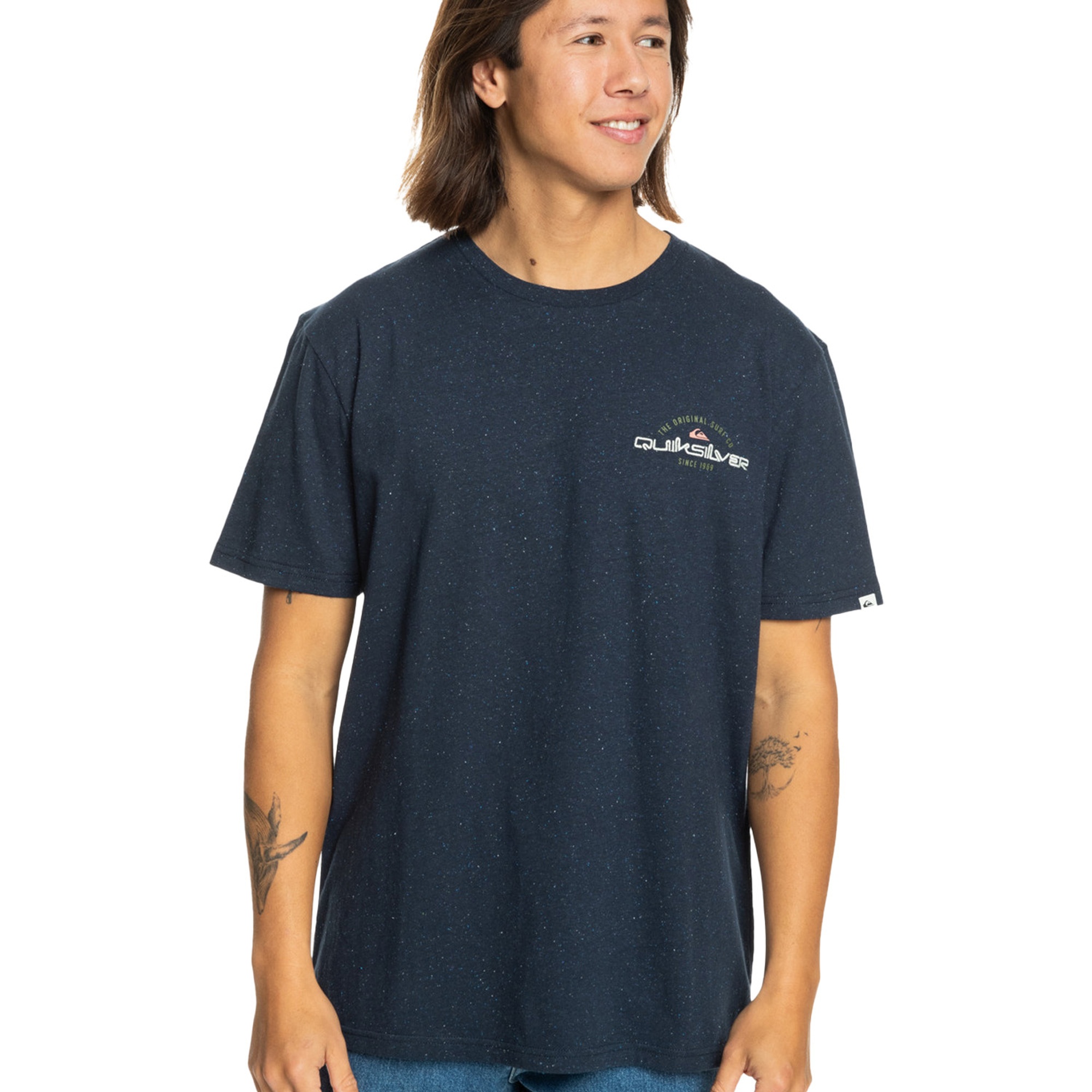 Quiksilver Arched Type Erkek Mavi Tişört