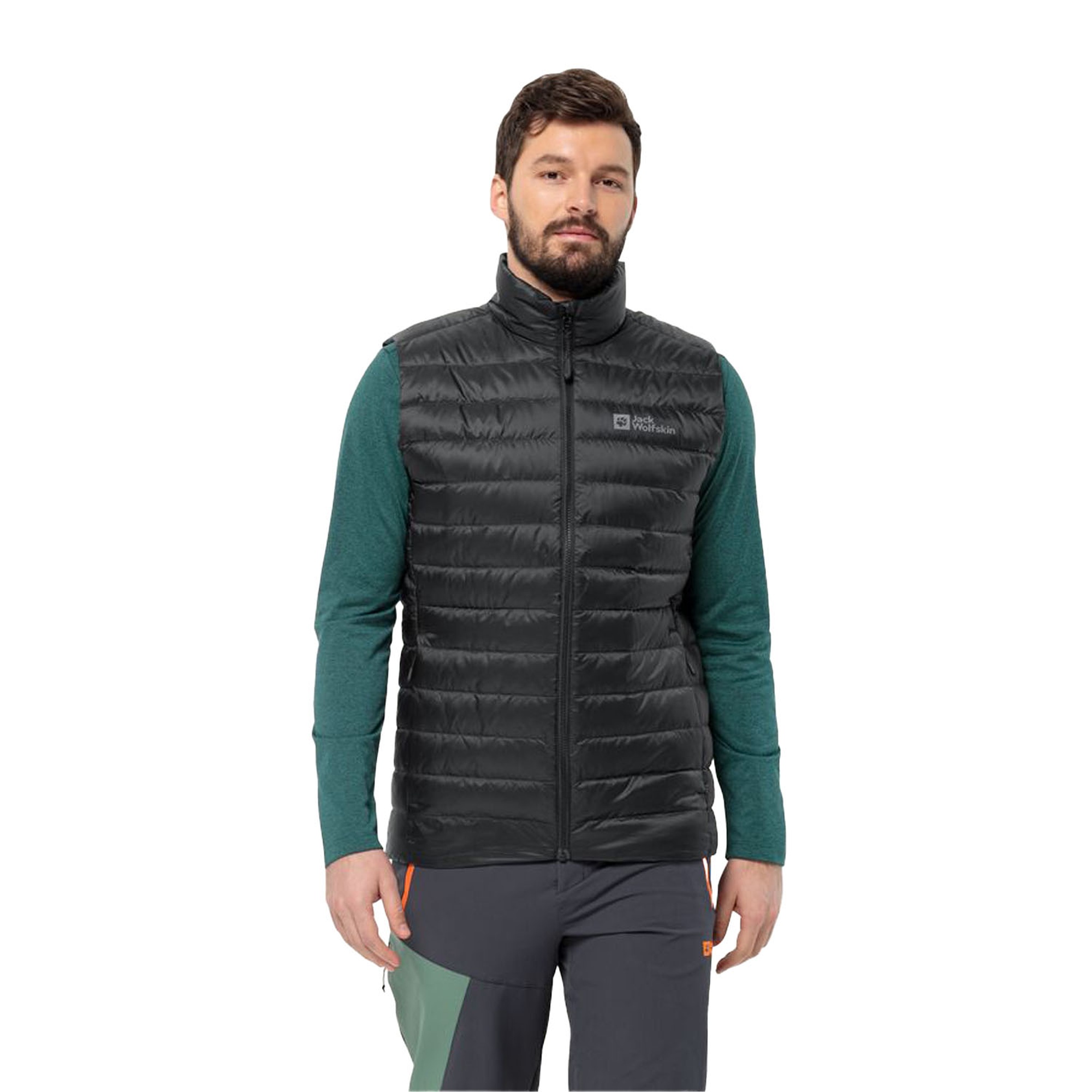 Jack Wolfskin Pilvi Down Vest Erkek Siyah Yelek
