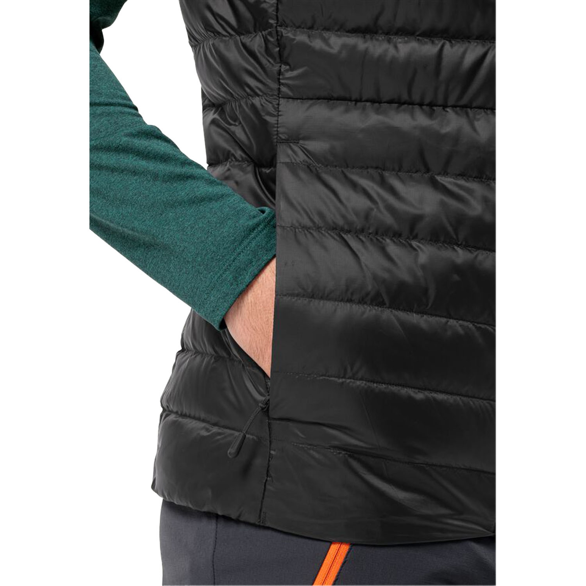 Jack Wolfskin Pilvi Down Vest Erkek Siyah Yelek