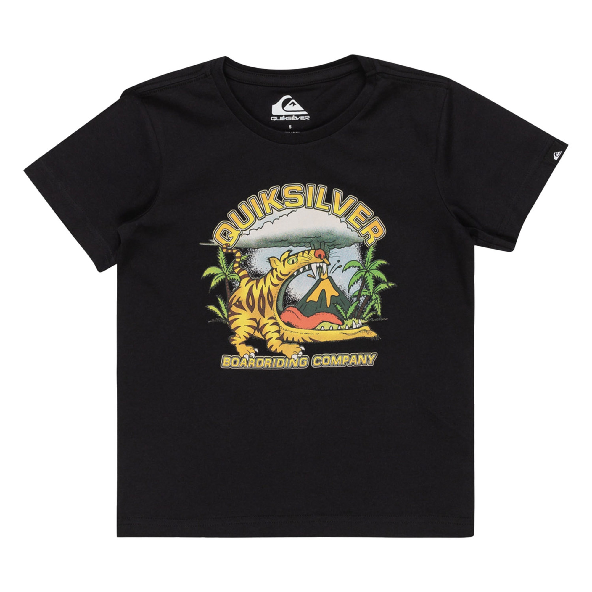 Quiksilver Barking Tiger Boy Erkek Çocuk Siyah Tişört