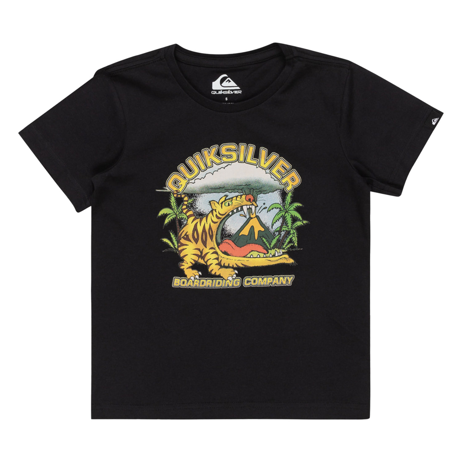  Quiksilver Barking Tiger Boy Erkek Çocuk Siyah Tişört