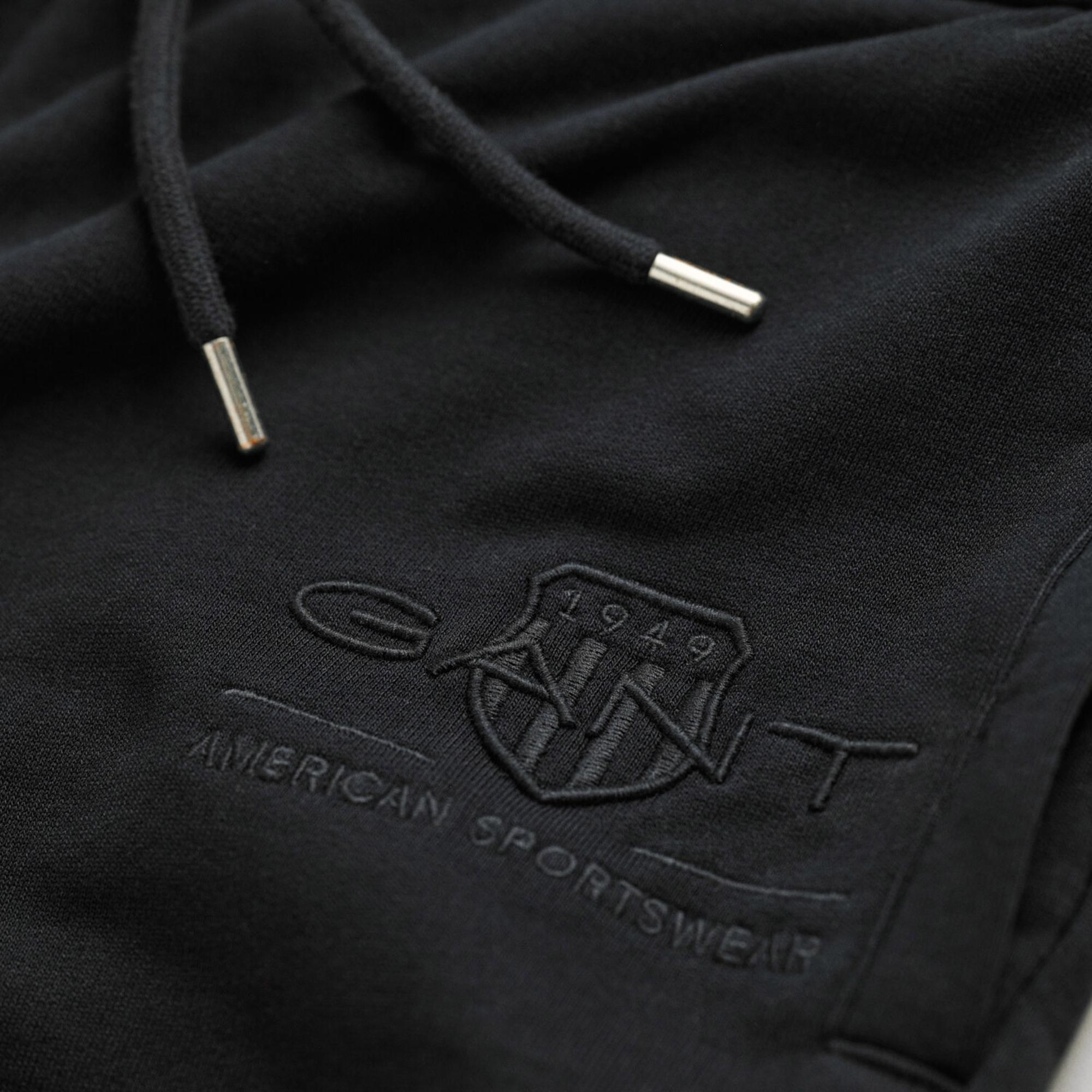 GANT Erkek Siyah Regular Fit Logolu Eşofman Altı