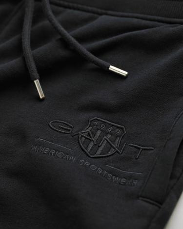  GANT Erkek Siyah Regular Fit Logolu Eşofman Altı