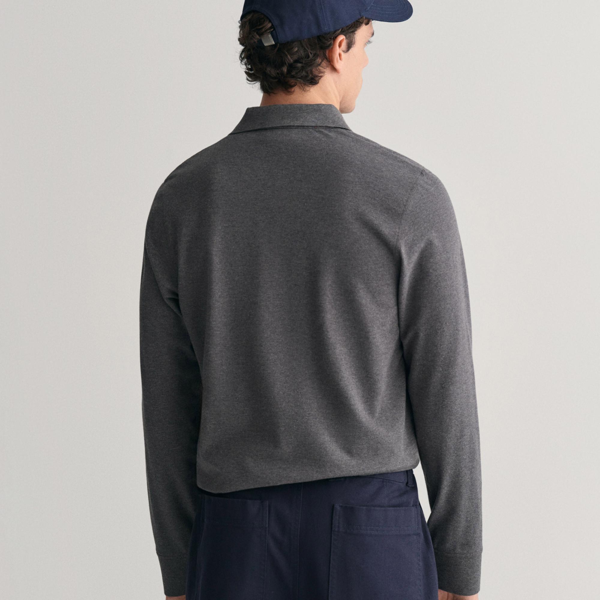 GANT Erkek Gri Regular Fit Polo