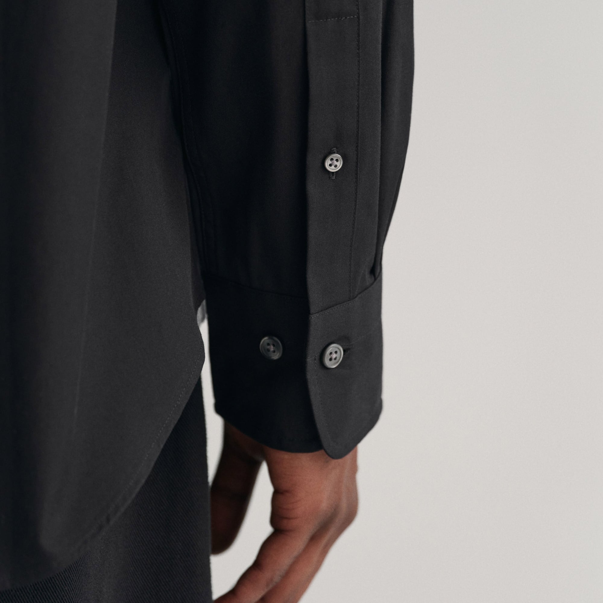 GANT Erkek Siyah Regular Fit Düğmeli Yaka Oxford Gömlek