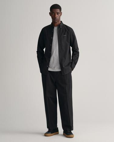  GANT Erkek Siyah Regular Fit Düğmeli Yaka Oxford Gömlek