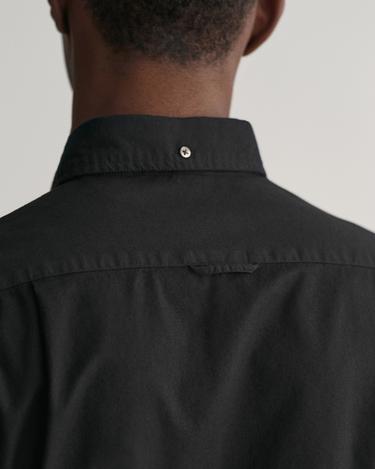  GANT Erkek Siyah Slim Fit Düğmeli Yaka Gömlek