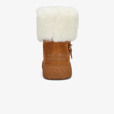  Guess Uncie Ip Micron Wave Flex/Nappa Calf Kadın Kahverengi Bot