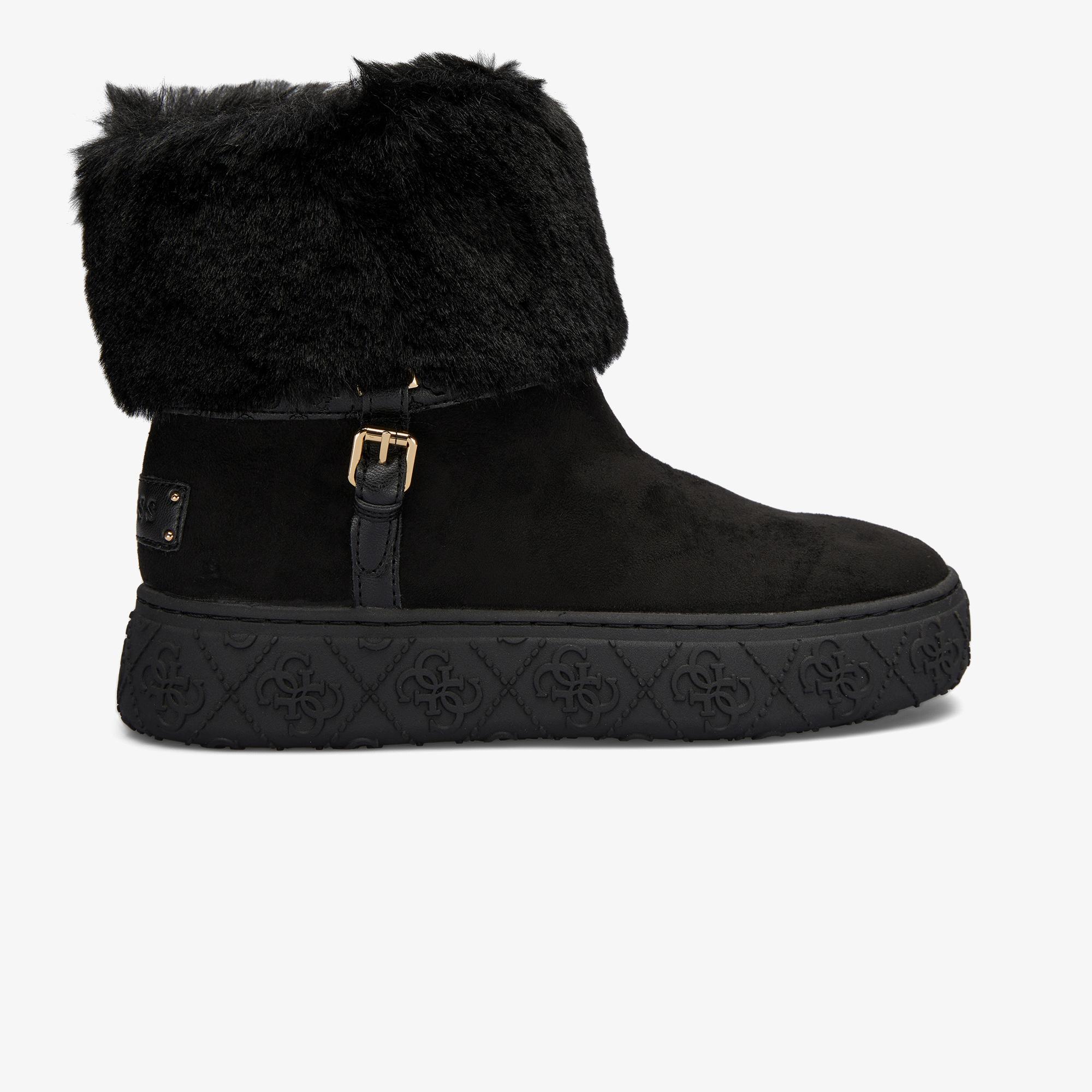 Guess Uncie Ip Micron Wave Flex/Nappa Calf Kadın Siyah Bot