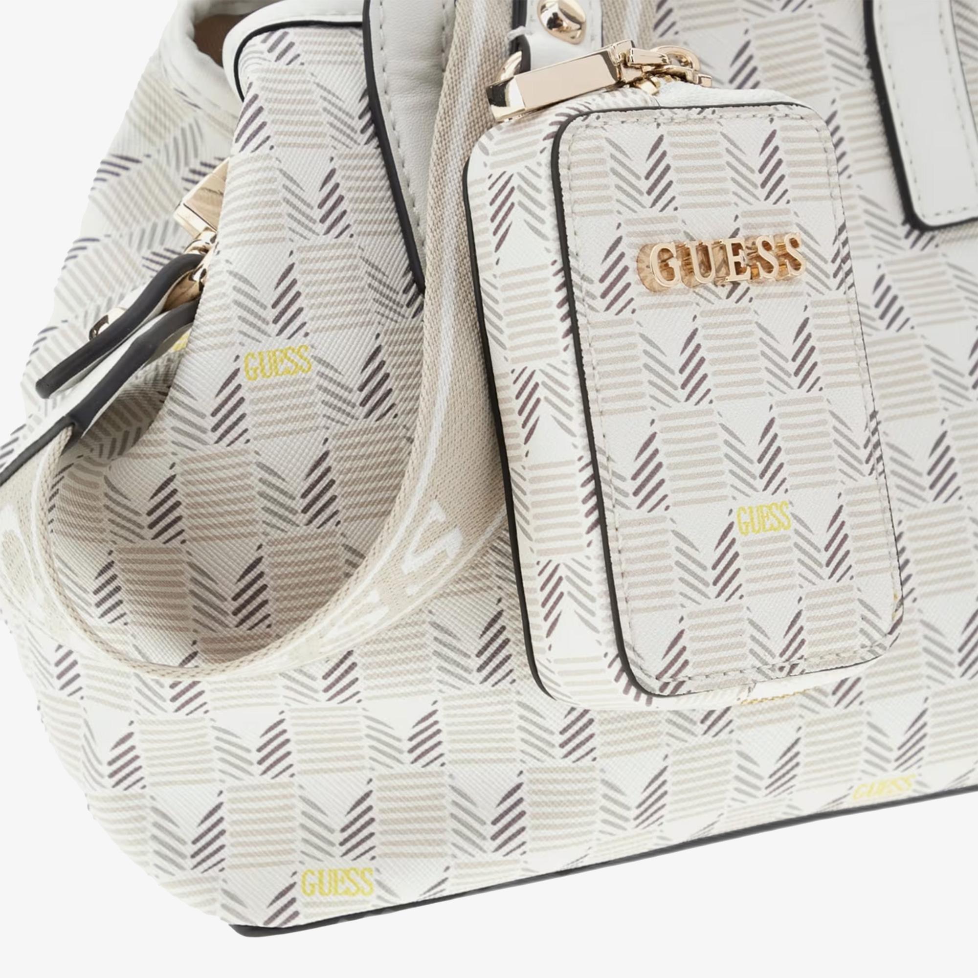 Guess Vikky Iı Large Wave Mini Kadın Gri Tote Çanta