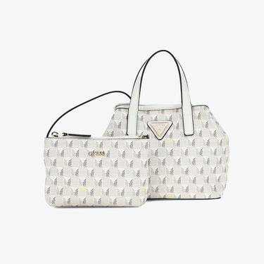  Guess Vikky Iı Large Wave Mini Kadın Gri Tote Çanta
