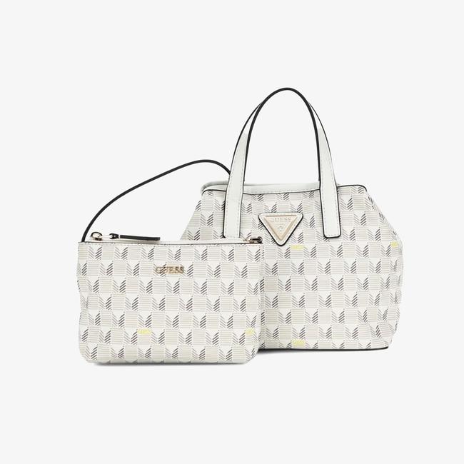  Guess Vikky Iı Large Wave Mini Kadın Gri Tote Çanta