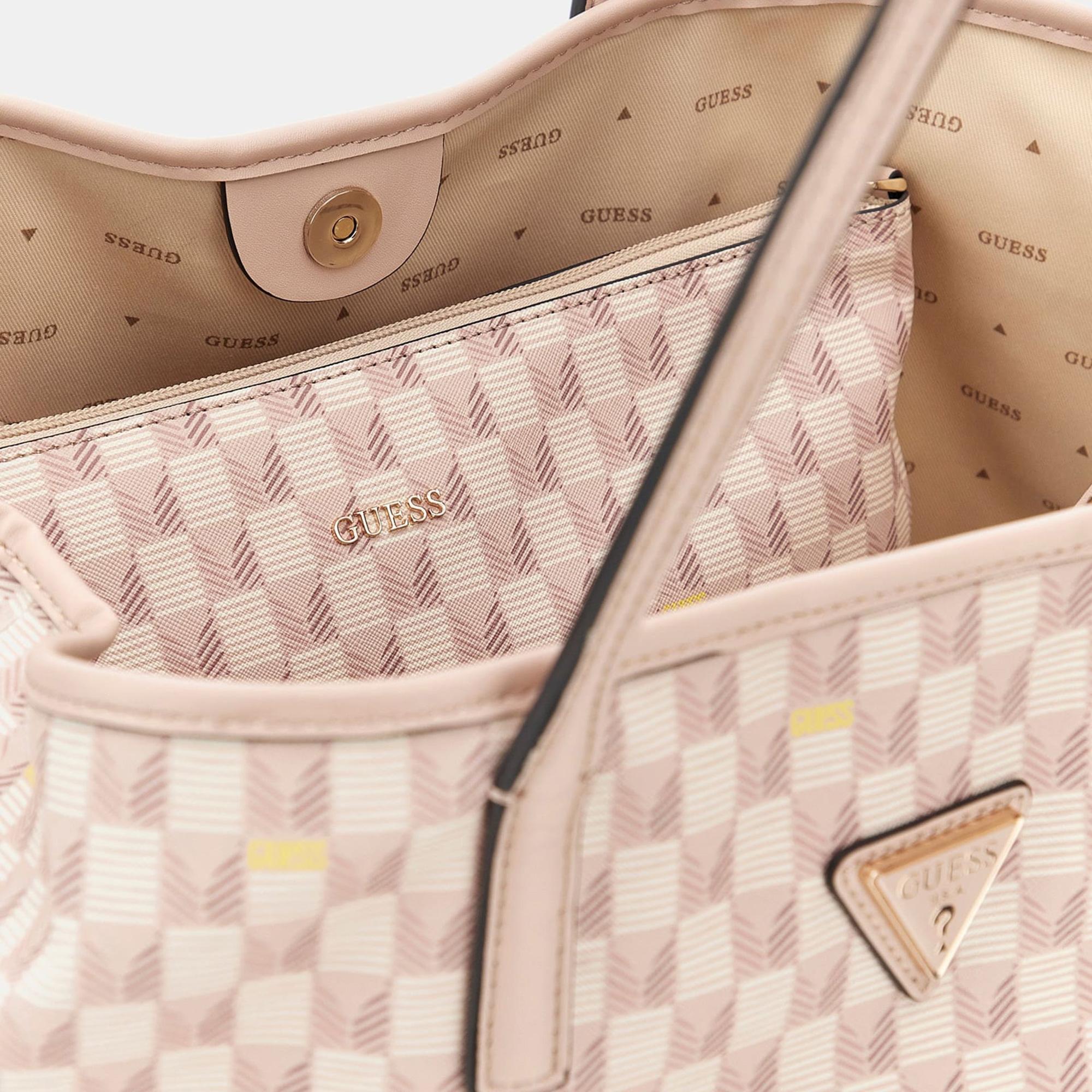 Guess Vikky II Large Tote Kadın Pembe Omuz Çantası