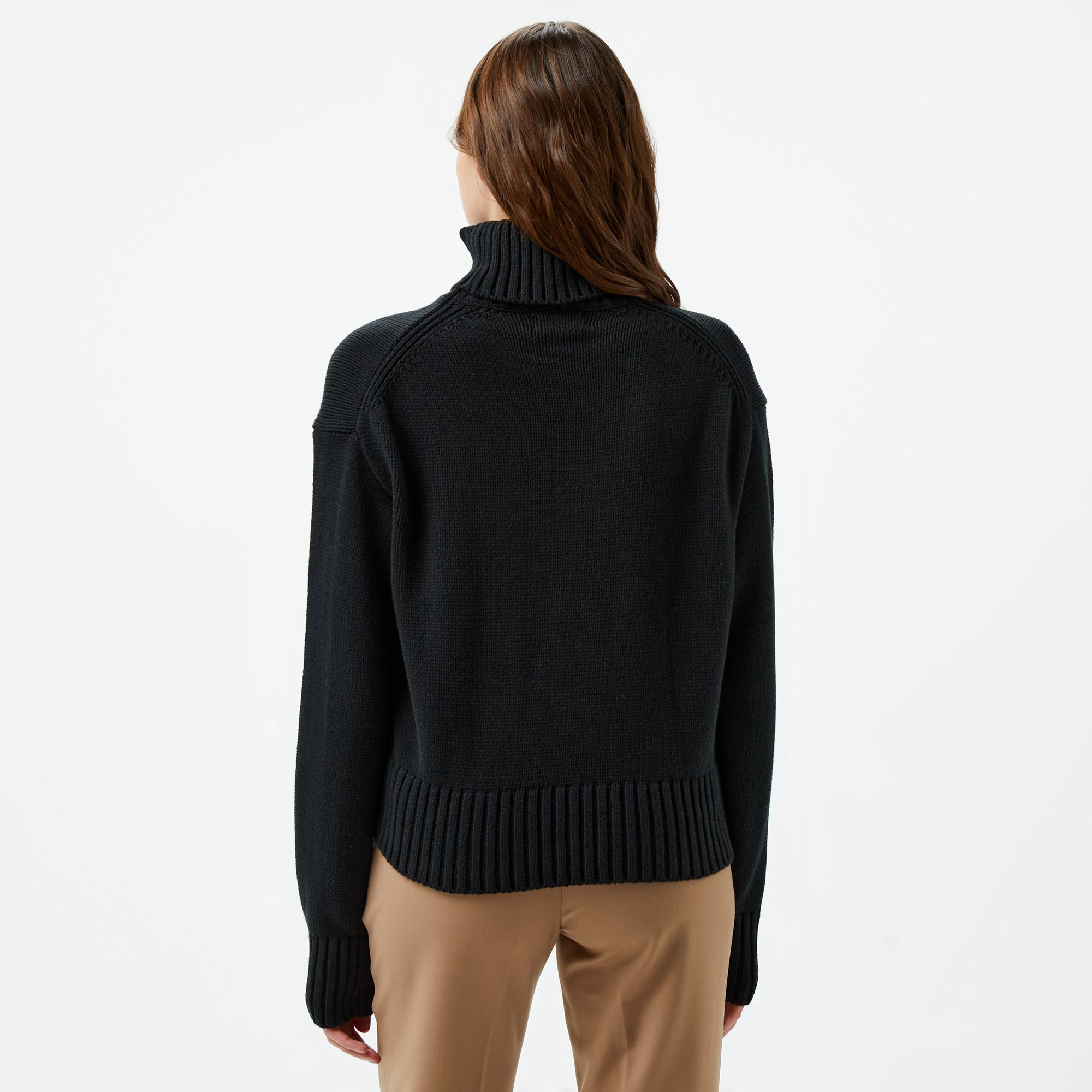 Calvin Klein Jeans Chenille Monologo Kadın Siyah Kazak