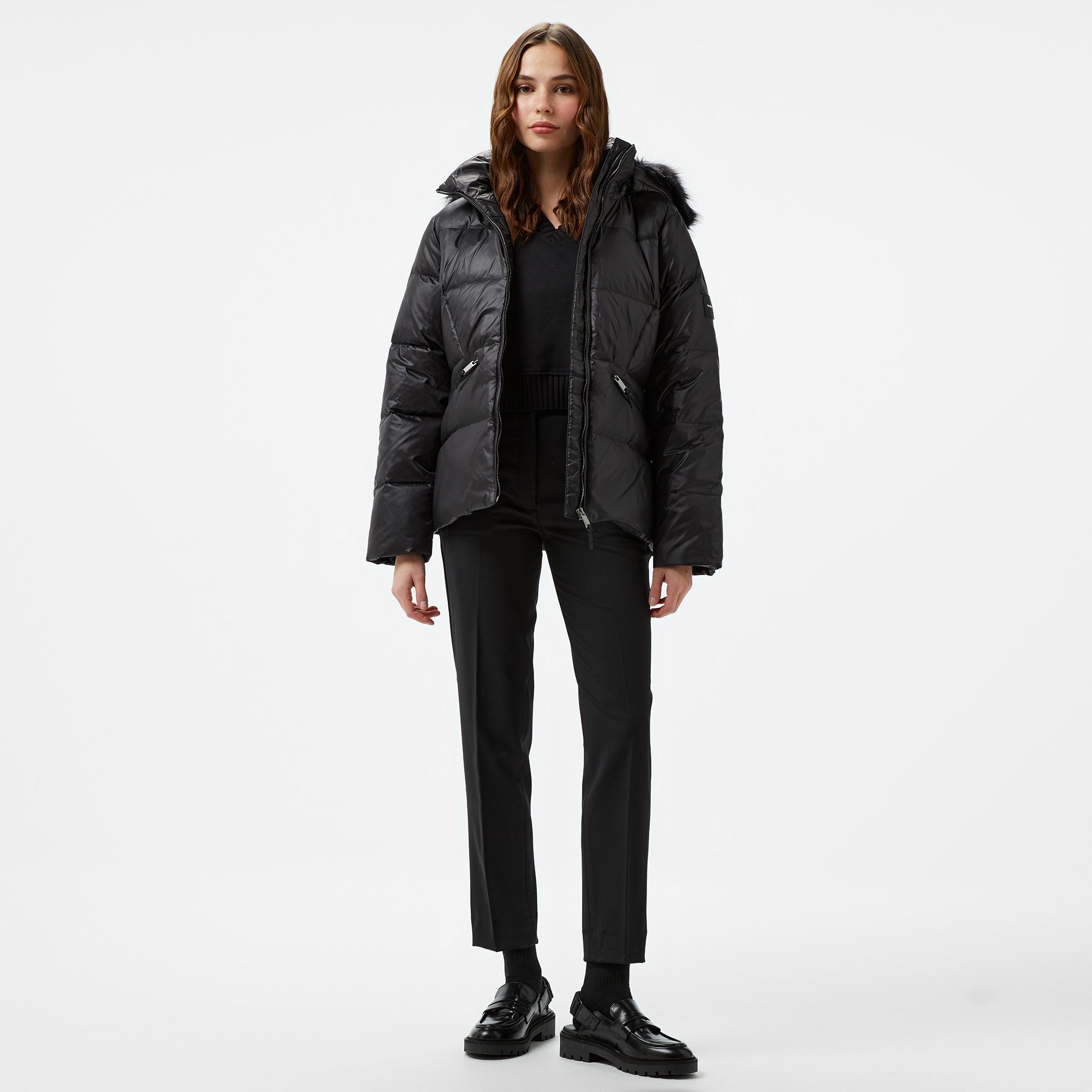 Calvin Klein Padded Real Down Kadın Siyah Mont