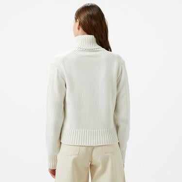  Calvin Klein Jeans Chenille Monologo Kadın Beyaz Kazak